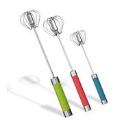 3 Pcs Frusta Per Uova Semi Automatico Sbattitore Manuale Frullino