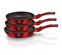 3 pcs frypan set, Metallic Line Burgundy Edition