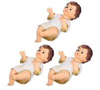 3 Pcs Gesù Bambino Statua Statuina Presepe Decorazioni Religiose