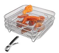 3 Pcs Griglia in Acciaio Inox Per Friggitrice Ad Aria Rack Disidratatore