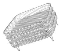 3 Pcs Griglia Vapore in Acciaio Inossidabile Stendino Per Friggitrice Ad Aria