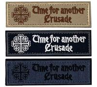 3 PCS Jerusalem Cross Crusader Jihad Patch Time per Un'Altra Patch Crociata Carezza Cristiana Ha Ricamato Il Morale Tattico del Gancio E Loop