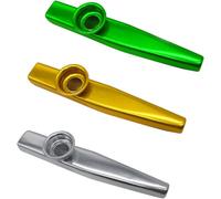 3 Pcs Kazoo Strumento Multipack Kazoo 6 Colori Combinazione Kazoos Pack-Metallo