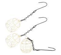 3 Pcs Mangiatoia Per Uccelli in Metallo Sospesa Gabbie Attirare Gli