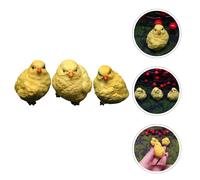 3 Pcs Mini Figura Di Pulcino Da Paesaggio Decorazione Figurine Animali