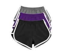 3 Pcs Offerte Sconto Pantaloncini Donna Sportivi Pantaloni Corti Bermuda Leggins Vita Bassa Elastica Fitness Culotte Sexy Push Up Dolphin Shorts da Ginnastica Yoga Pole Dance Correre Palestra