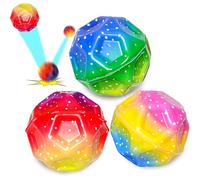 3 PCS Palla Spaziale,Multicolore Mini Palla Gonfiabile, Moon Bouncing Ball,Super High Bouncing Lightweight Springen Ball, Palla Rimbalzante per Bambini,Giocattolo Interattivo per Alleviare