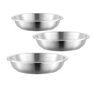 3 Pcs Piatti Campeggio Lastra Acciaio Inox Da Piatto Inossidabile