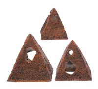 3 Pcs Piccola Piramide Di Resina Decorazione Del Serbatoio Pesce