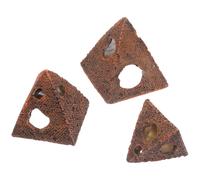 3 Pcs Piramide Di Resina Ornamento Del Serbatoio Dei Pesci Decorazione Pesce