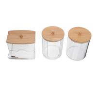 3 Pcs Porta Cotton Fioc Da Viaggio Dischetti Cotone Organizzatore Tamponi