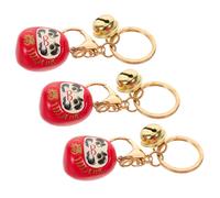 3 Pcs Portachiavi Di Bodhidharma Fortuna Buona Ciondolo Per La Borsa