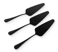 3 PCS Posate Nere per Dolci in Acciaio Inox, 22 cm, Finitura Satinata Nera Opaca, Include Paletta Torta e Taglia Torta, Utensili Resistenti e Lavabili in Lavastoviglie per Servire Dolci, Torte e Pizza