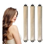 3 PCS Riccioli Senza Calore, Riccioli Senza Calore, Bigodini per Capelli Durante la Notte, Fascia per Riccioli Senza Calore, Fai da Te per Tutti i Tipi di Capelli (Beige)