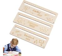3 Pcs Righelli Di Tracciamento Per Dislessia Segnalibri Aiuto Per La Lettura Dei Bambini 1 Classe 2025 Scuola Bambino Personalizzato Legno Segnalibro Righello Da Lettura Per Inizio Della