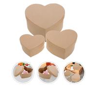 3 Pcs Scatola Carta Con Coperchio Scatole Forma Di Cuore Dolcetti San
