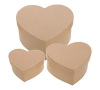 3 Pcs Scatola Forma Di Cuore Cartone Scatole Per Dolcetti San