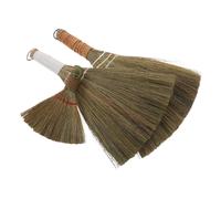 3 Pcs Scopa Da Scrivania Artigianale Spazzola Per Pulire Paglia Piccola