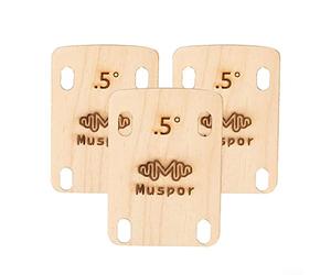 3 PCS Set Chitarra Elettrica Collo Spessori Piastra Acero 0,5 Gradi Parti di Ricambio