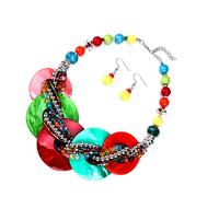 3 Pcs Set Di Gioielli Collana Girocollo Choker Orecchini Da Donna