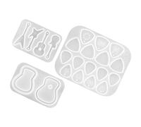 3 Pcs Stampi Per Plettri Chitarra in Silicone Resina Epossidica Stampo Plettro