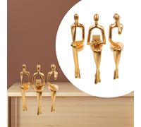 3 Pcs Statua Pensatore Il Statuina Decorazione Della Mensola Libro