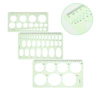 3 Pcs Stencil Geometrico Geometrici Modello Di Disegno Righello Pittura