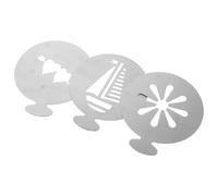 3 Pcs Stencil Riutilizzabili Per Caffè Stampo Glassa Decorare Torte