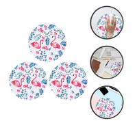 3 Pcs Tappetino Per Mouse Da Scrivania Tappetini Rotondi Flamingo Il