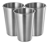 3 Pcs Tazza Acciaio Bicchiere Di Metallo D'acqua in Inossidabile