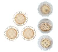 3 Pcs Tovagliette Americane Bambu Sottobicchieri Intrecciati Per Bevande