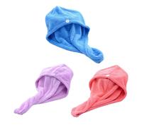 3 Pcs Turbante Capelli Asciugamano Asciugamani Per Cuffia La Doccia