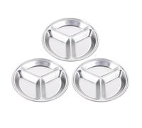 3 Pcs Utensili Cucina Acciaio Inox Vassoi Per Alimenti Piastra Divisa