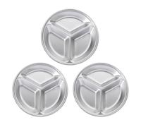 3 Pcs Utensili Cucina Acciaio Inox Vassoi Per Alimenti Piastra Divisa