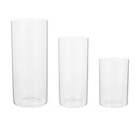 3 Pcs Vaso Da Fiori in Cilindri Per Decorazioni Feste Trasparente