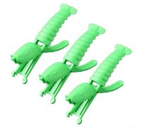 3 pelapatate per gamberi per rimuovere i gusci dalle code di gamberi, proteggere le unghie e mantenere le dita pulite, con manico ergonomico per un uso confortevole (verde)