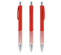 3 penne gel a righe colorate per ufficio e affari, con barra rossa e strisce bianche, perline blu da 1,0 mm