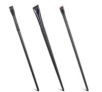 3 pennelli angolati per eyeliner, eyeliner, sfumature, sopracciglia, correttore, sopracciglia, pennello angolato per modellare sopracciglia, ombretto, polvere, gel, crema, bellezza professionale