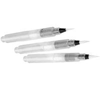 3 pennelli per colorare ad acqua, pennelli per pittura ad acquerello, matite solubili in acqua, pennarelli, colori solidi o pigmenti in polvere, 12 cm