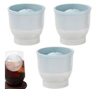 3 per sfere di ghiaccio, 6,8 x 6,3 cm, gadget per la preparazione dei pasti a rilascio facile, strumento di cottura impilabile per casa, bar, ristorante, cocktail, whisky