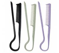 3 pettini liscianti a forma di V, pettine professionale per capelli bagnati e asciutti, design circolare per la cura dei capelli, pettini con manico ergonomico, per principianti e saloni di bellezza a