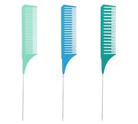 3 pettini per lo styling, set di pettini per coda di mouse, pettine per tinture per capelli, adatto per capelli ricci, pettinatura e spaccatura dei capelli femminili, utilizzati per tessere e