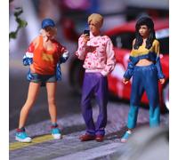 3 pezzi 1/64 figure persone moda uomo donna per decorazioni di oggetti di