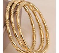 3 pezzi/1 pezzo Braccialetto da donna in acciaio inossidabile con design di giunto in bambù vintage minimalista, adatto per l'uso quotidiano e le vacanze, anche come set regalo romantico per la mamma 