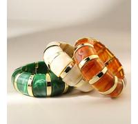 3 pezzi/1 pezzo Bracciali in stile boho chic alla moda in acrilico colorato e curvo, adatto per le donne da indossare quotidianamente ABS