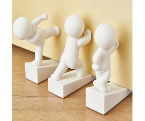 3 pezzi/1 pezzo Fermaporta decorativo divertente, design a figura umana, disponibile in più pose e stili, cuneo per porta mobile per proteggere pareti e pavimenti, adatto per casa e ufficio, mantiene 
