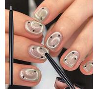 3 pezzi / 1 pezzo Penna magnetica professionale per unghie - Con base magnetica e punta liscia, adatta per disegni alla francese, a onde d'acqua e rotondi - Strumento per pedicure/manicure da salone/c