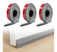 3 pezzi 100 × 3 cm guarnizione spazzola scopa autoadesiva, listello della porta con spazzola per la parte inferiore della porta, sotto la guarnizione della spazzola della porta, isolamento polvere