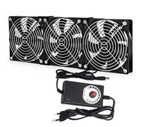 3 Pezzi 120mm Ventola di Scarico, 12V Ventilatore con Controllo Della Velocità, AC220V 3000Giri/Min, Ventola per Case PC, Ventole per PC, Ventilatore di Raffreddamento, per Ventilazione Router Laptop