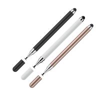 3 Pezzi 2 in 1 Penna Touchscreen per Tablet, penne stilo capacitive universali per touch screen, Compatibile con iPad/iPhone/Samsung/Android/IOS, Penna per Tablet Universale